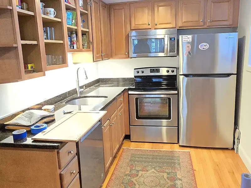 Gallery image 1 for Dated Oak to Modern White Cabinet Transformation